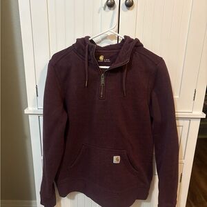 Carhartt Women’s L Burgundy Quarter Zip Hoodie